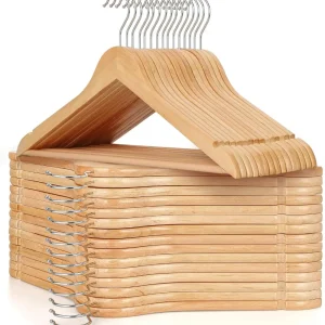 30 Pack Wooden Hangers